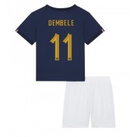 Francuska Ousmane Dembele #11 Domaci Dres za djecu SP 2022 Kratak Rukav (+ Kratke hlače)